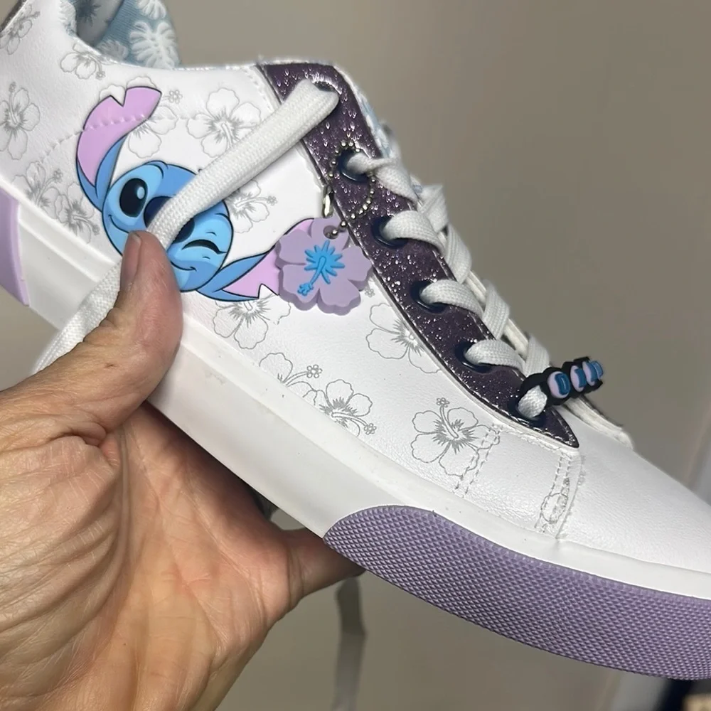 Disney LILO & Stitch White and Purple Chunky Sole Sneakers